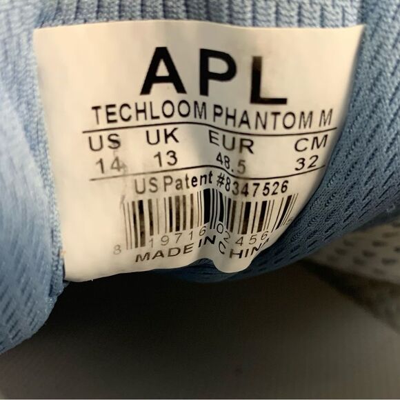 APL Athletic Propulsion Labs Men's BLue Techloom Phantom Running Shoes Size 14 - Picture 8 of 8
